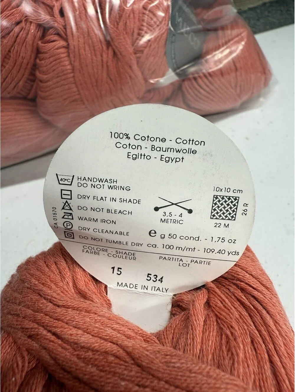 Filtura Di Crosa ‘Multicot’ 100% Cotton Yarn Shade 15 - 20 Skein Lot